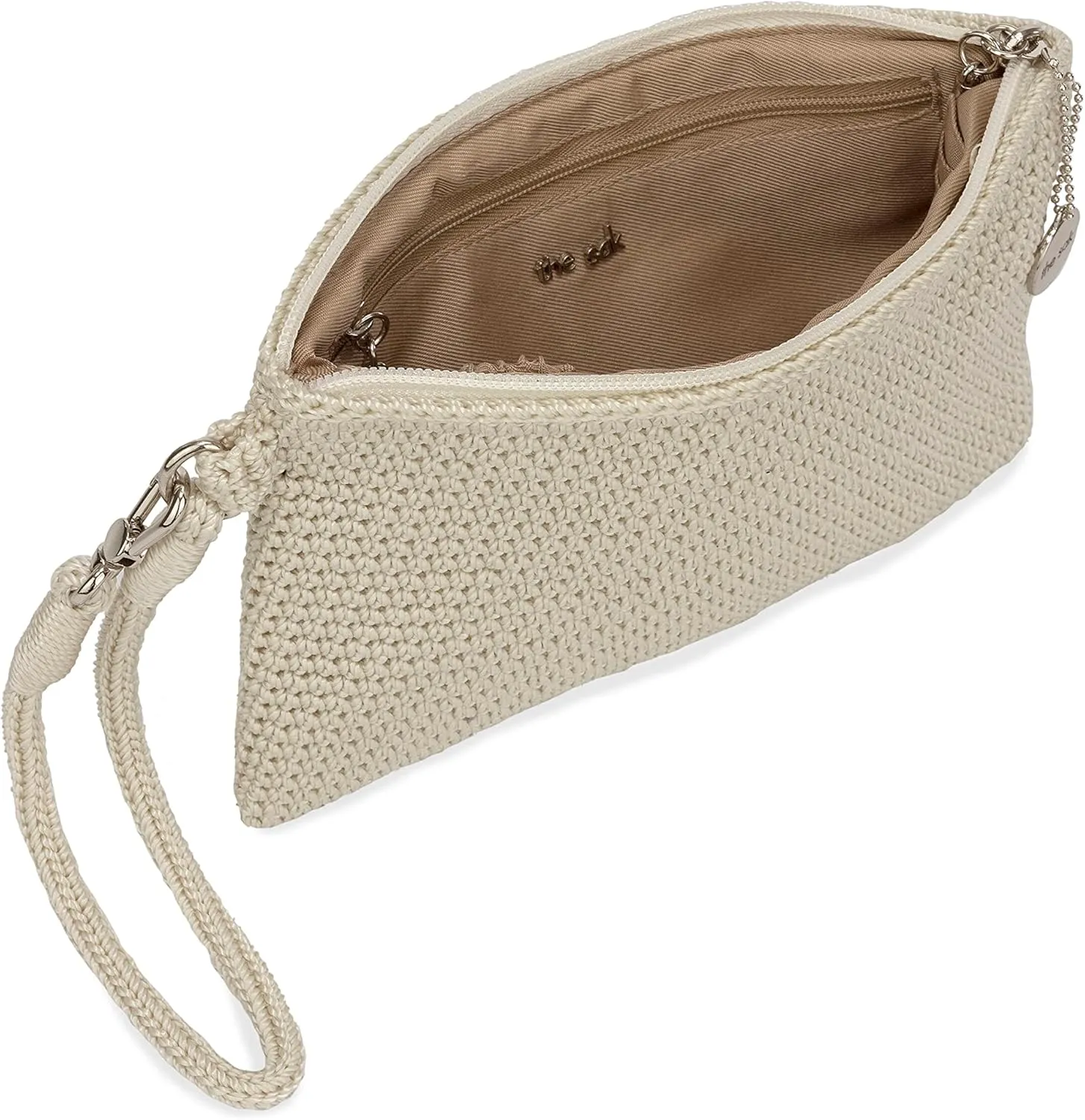 The Sak Vita Wristlet Purse - Small Hand Crochet Women's Clutch for Everyday & Travel - Mini Handbag With Card Slots & Zipper