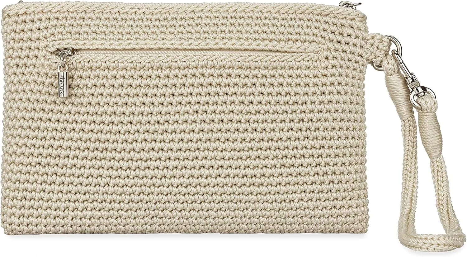The Sak Vita Wristlet Purse - Small Hand Crochet Women's Clutch for Everyday & Travel - Mini Handbag With Card Slots & Zipper