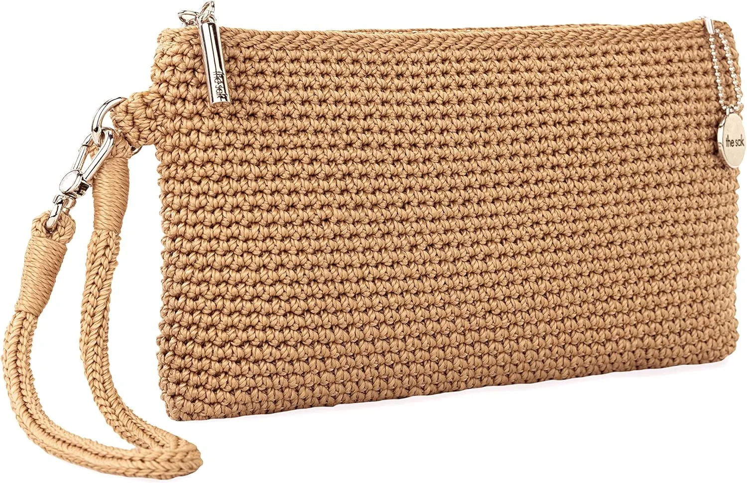 The Sak Vita Wristlet Purse - Small Hand Crochet Women's Clutch for Everyday & Travel - Mini Handbag With Card Slots & Zipper