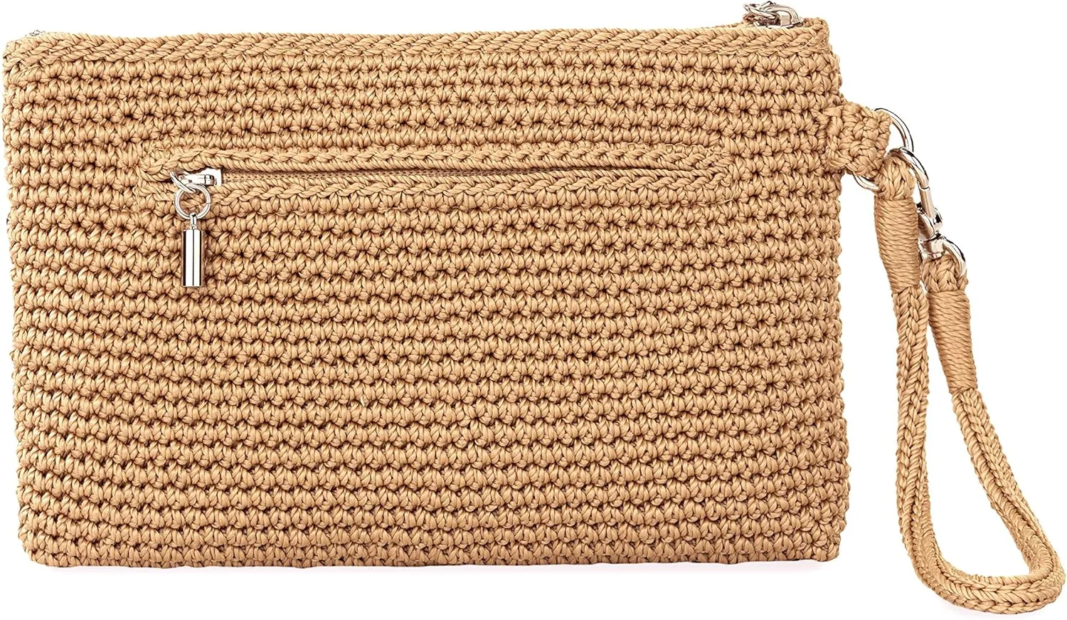 The Sak Vita Wristlet Purse - Small Hand Crochet Women's Clutch for Everyday & Travel - Mini Handbag With Card Slots & Zipper