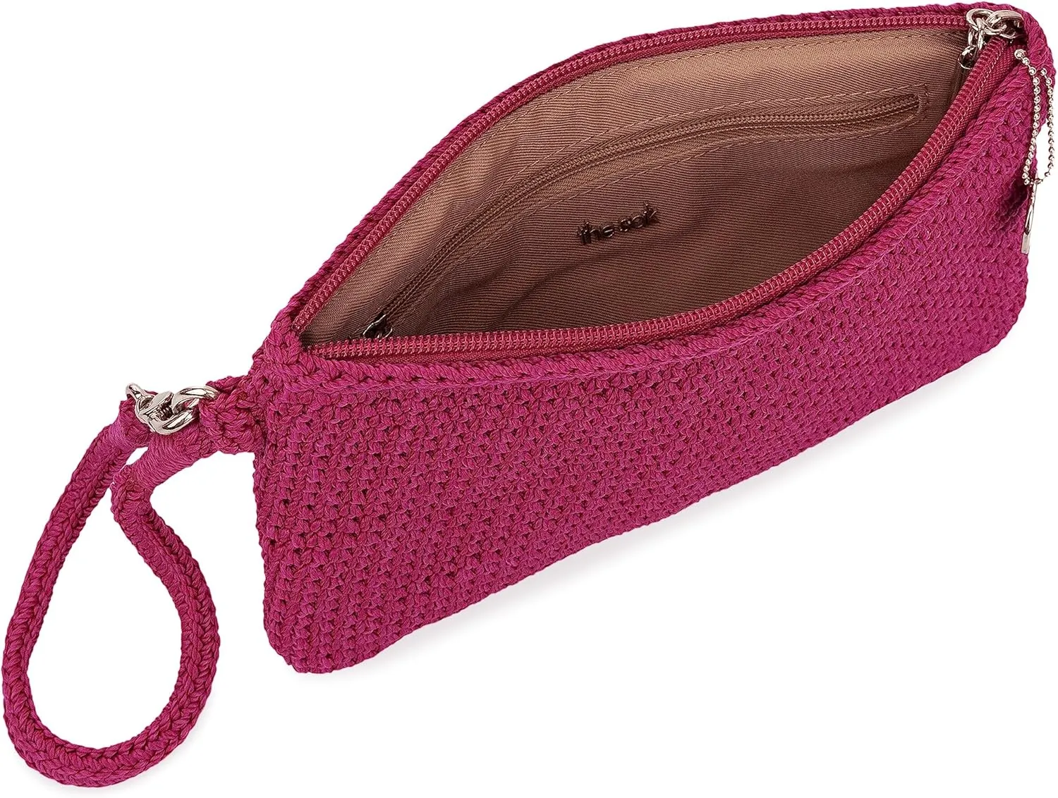 The Sak Vita Wristlet Purse - Small Hand Crochet Women's Clutch for Everyday & Travel - Mini Handbag With Card Slots & Zipper