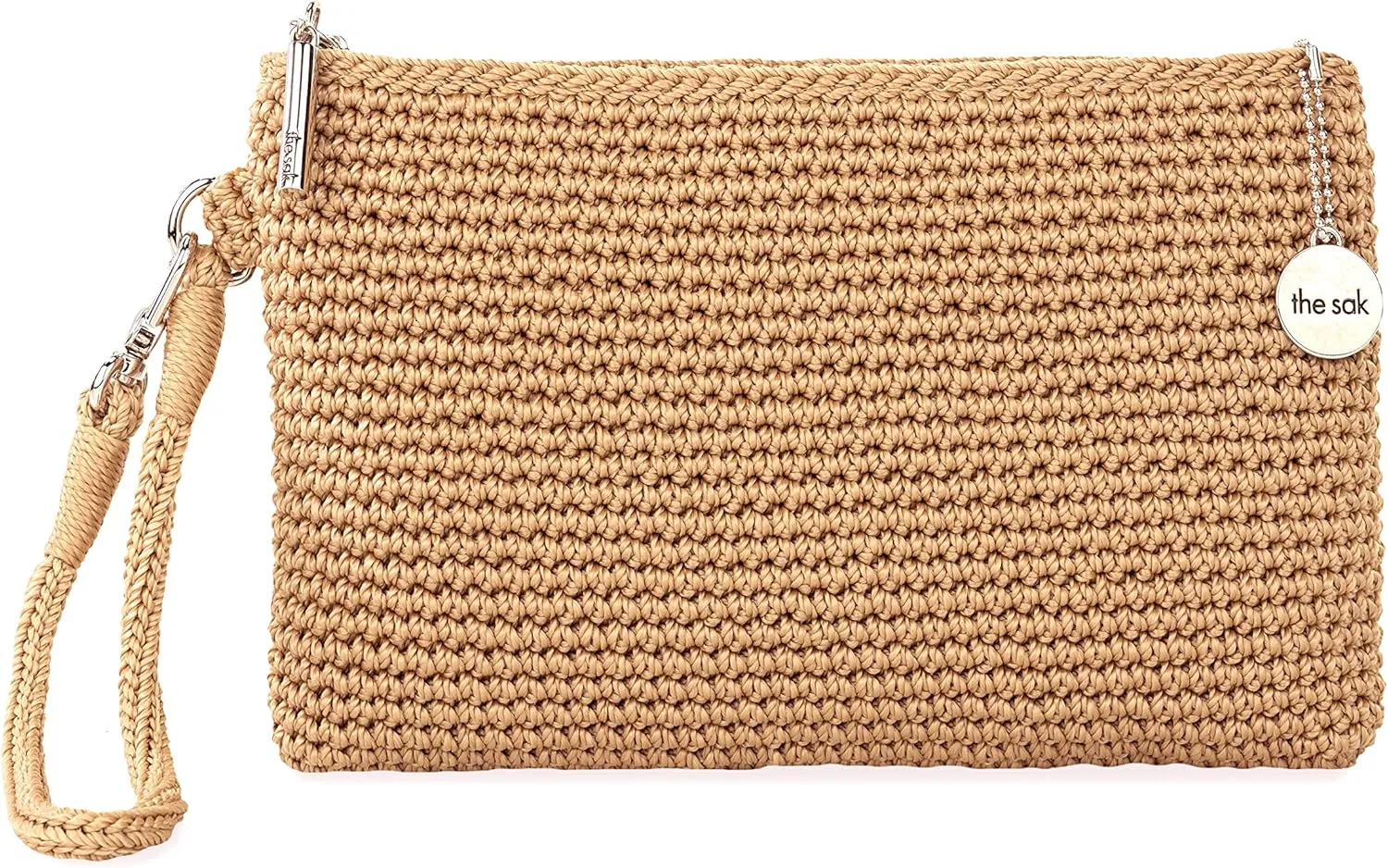 The Sak Vita Wristlet Purse - Small Hand Crochet Women's Clutch for Everyday & Travel - Mini Handbag With Card Slots & Zipper