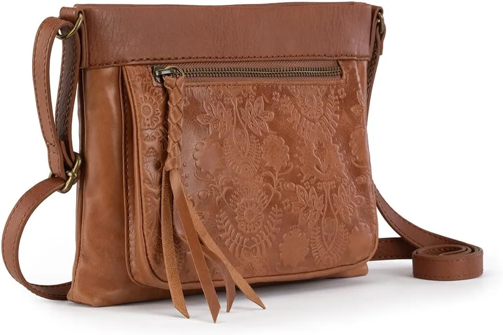 The Sak Womens Sanibel Leather Mini CrossBody Bag