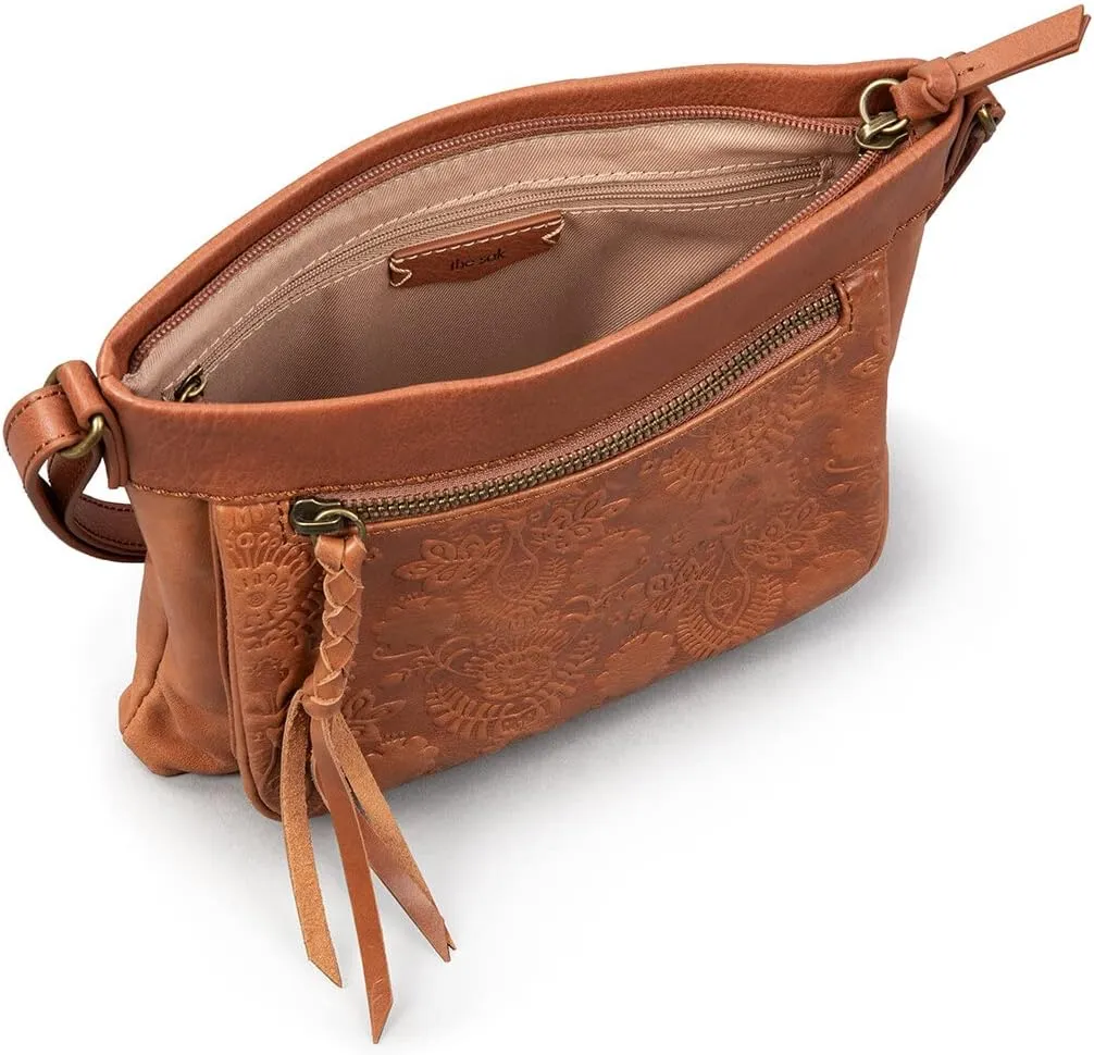The Sak Womens Sanibel Leather Mini CrossBody Bag