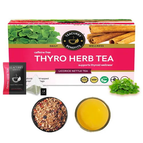 Thyroid Tea - Help with Thyroid Hormones (TSH, T3, T4), Hypothyroidism, Hyperthyroidism - Thyro Herb TeaManage Weight
