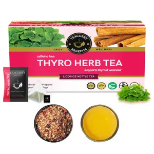 Thyroid Tea - Help with Thyroid Hormones (TSH, T3, T4), Hypothyroidism, Hyperthyroidism - Thyro Herb TeaManage Weight
