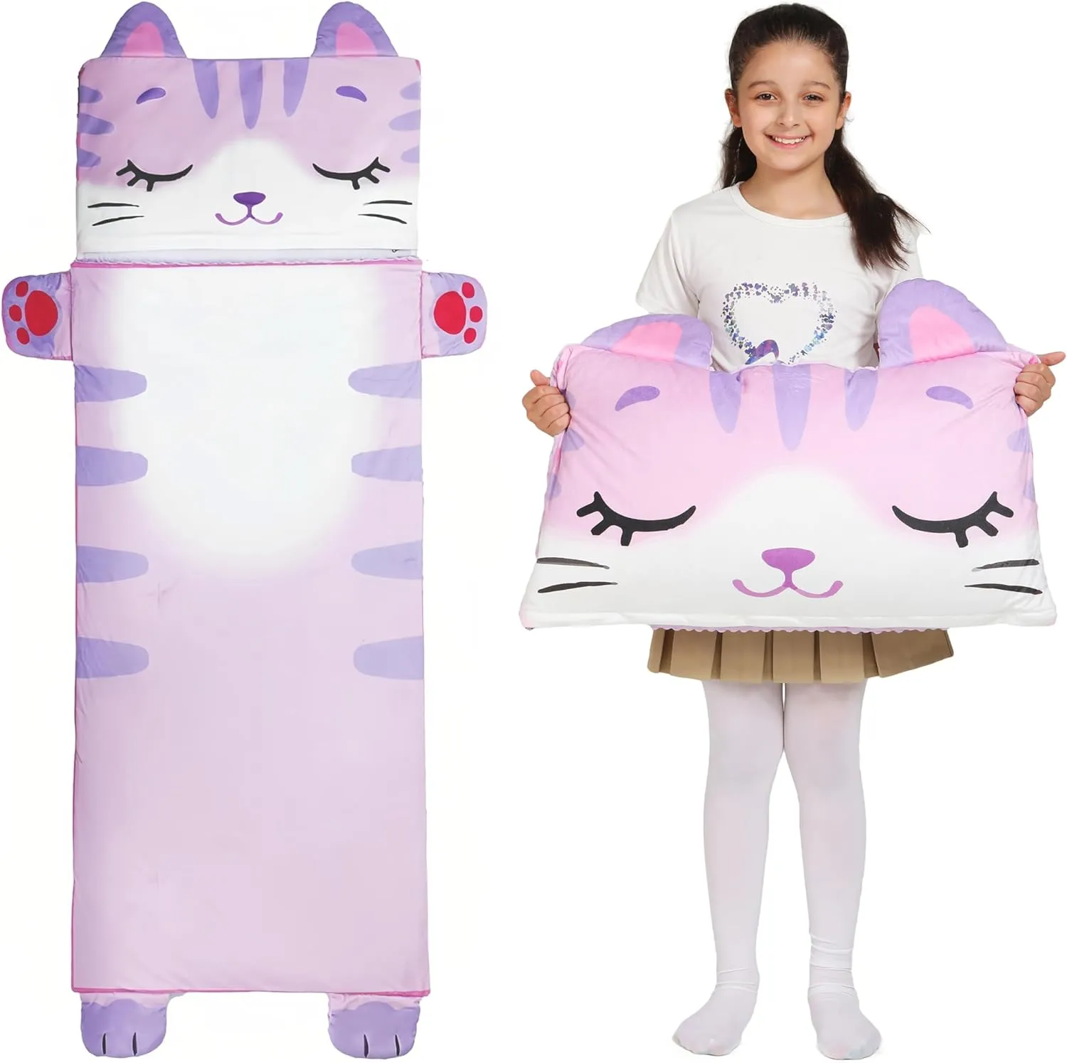 Toddler Nap Mat for Kids Sleeping Mat Napping Mats Slumber Bags Foldable and Portable for Boys Girls Kindergarten Daycare Travel Camping