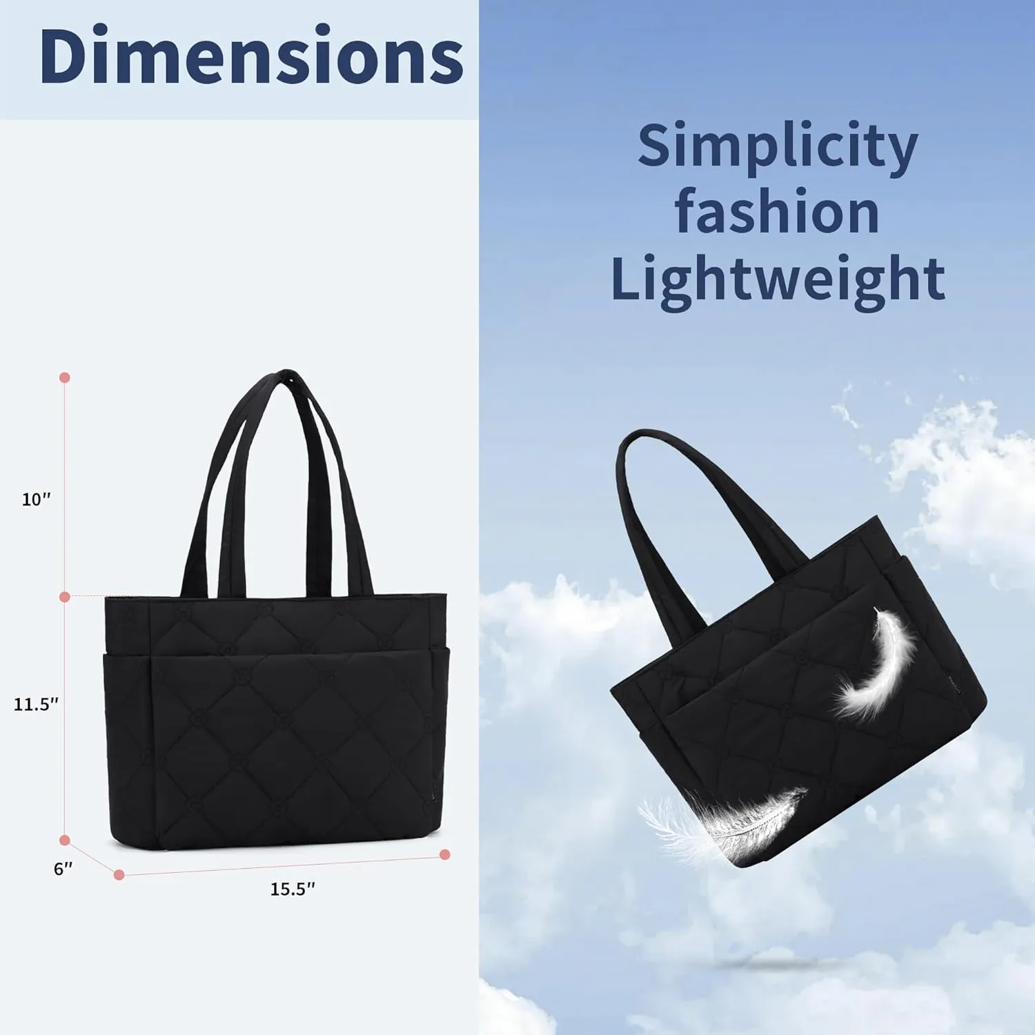 Tote Bag for Women Handbag, Tote bag Fitness, Commuting, Work, Lightweight fluffy with