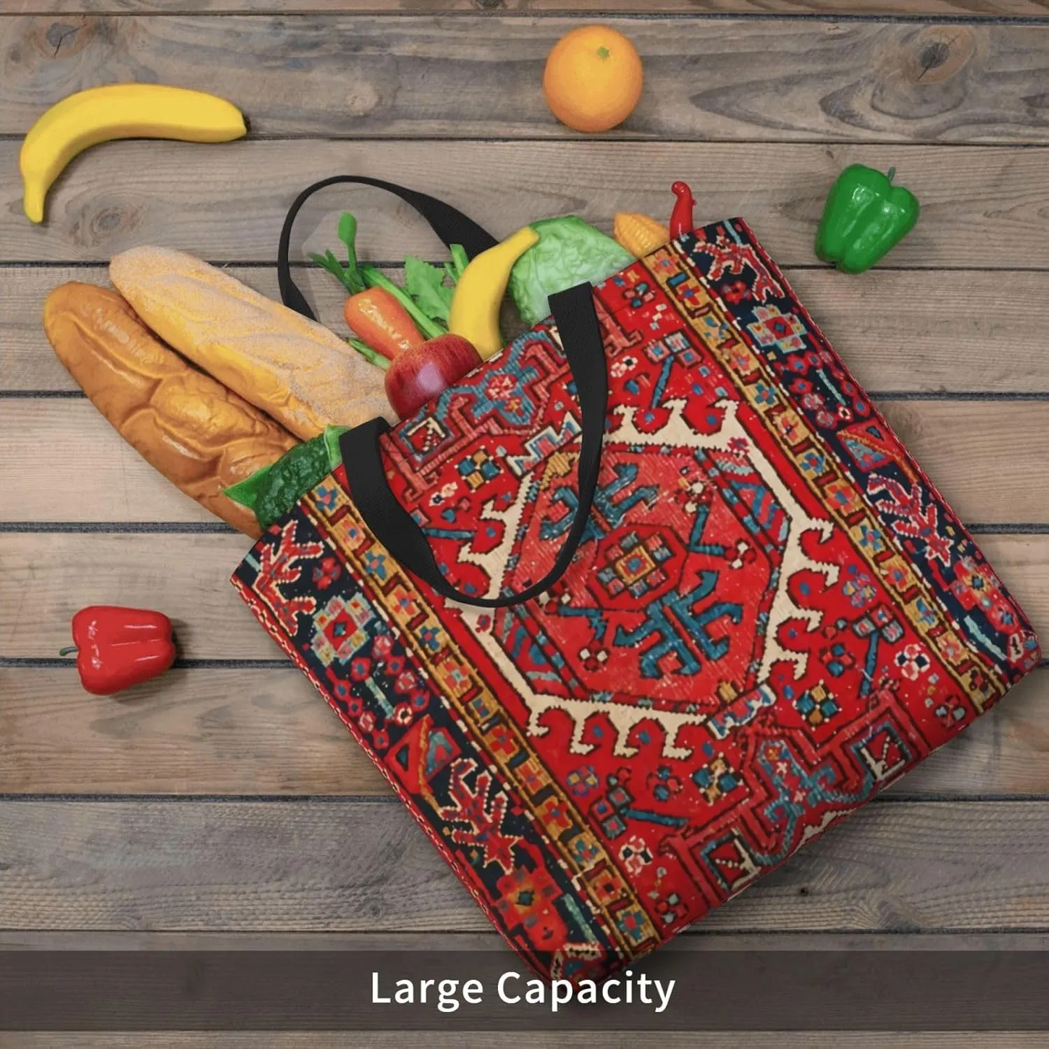 Tote Bag For Women Persian Turkish Oriental Shoulder Bags Large Grocery Handbag Crossbody Bag For Work Travel Shopping