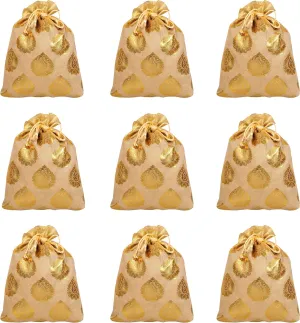 Touchstone Drawstring Bags Traditional Indian Handcrafted Fabric Perfect for Gifts Jewelry Weddings Pouches Purses Potli