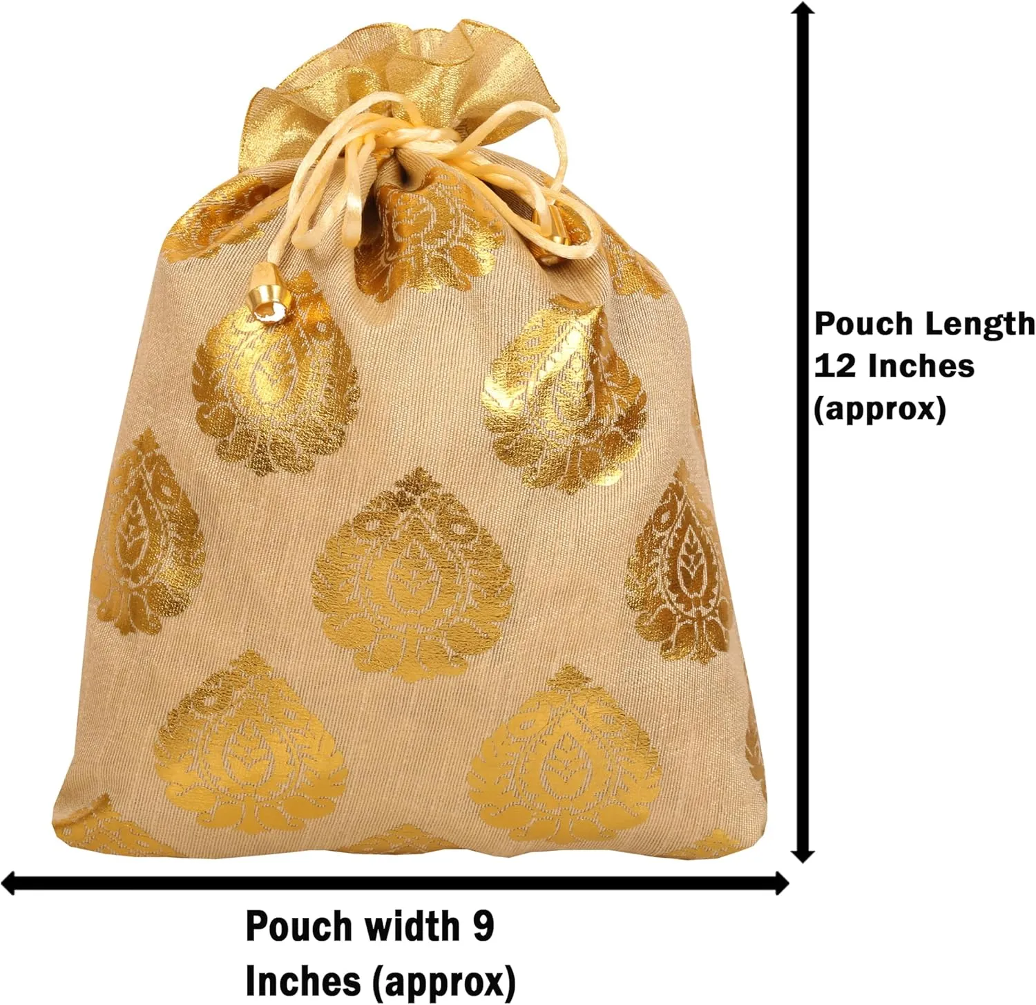 Touchstone Drawstring Bags Traditional Indian Handcrafted Fabric Perfect for Gifts Jewelry Weddings Pouches Purses Potli