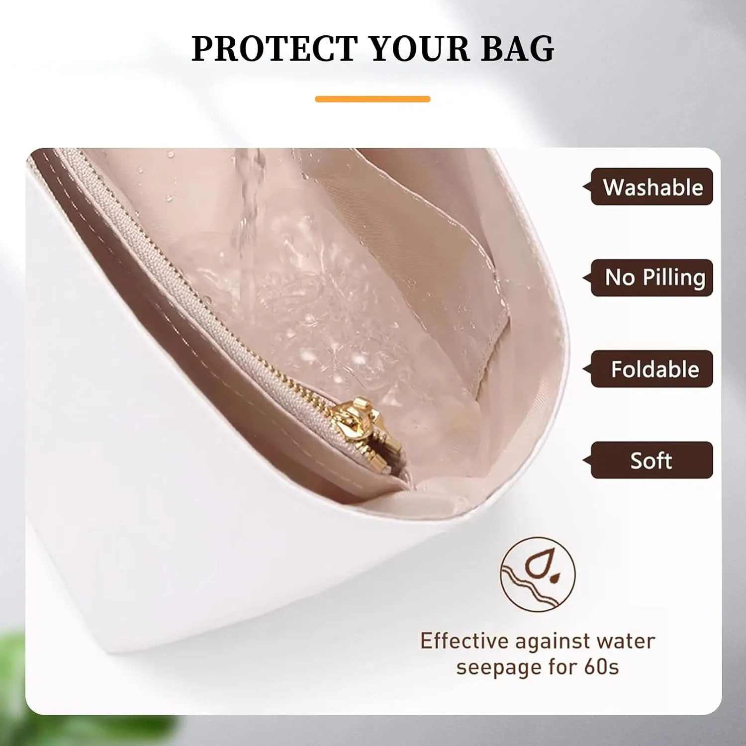Ultra-light Purse Organizer Insert Compatible with Longchamp Energy Series Bag and More, Waterproof DupontPaper and Silk Handbag Inner for Luxury Bags, Keeps Tote Handbag Neat (Energy, XS)