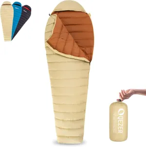Ultralight Down Sleeping Bag for Adults with 600 Fill Power, Compact Sleeping Bag with Compression Sack for Backpacking, Hiking and Camping