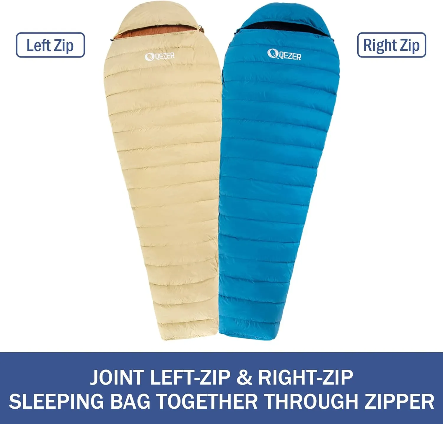 Ultralight Down Sleeping Bag for Adults with 600 Fill Power, Compact Sleeping Bag with Compression Sack for Backpacking, Hiking and Camping