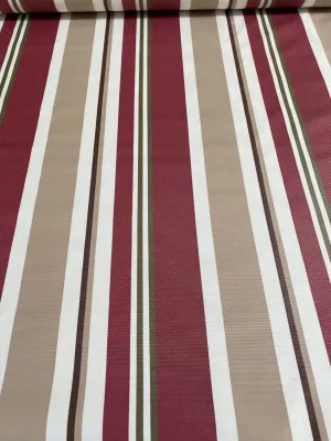 Upholstery Moroccan White on Grey Waterproof Outdoor Canvas Fabric 60" Wide (Burgundy)