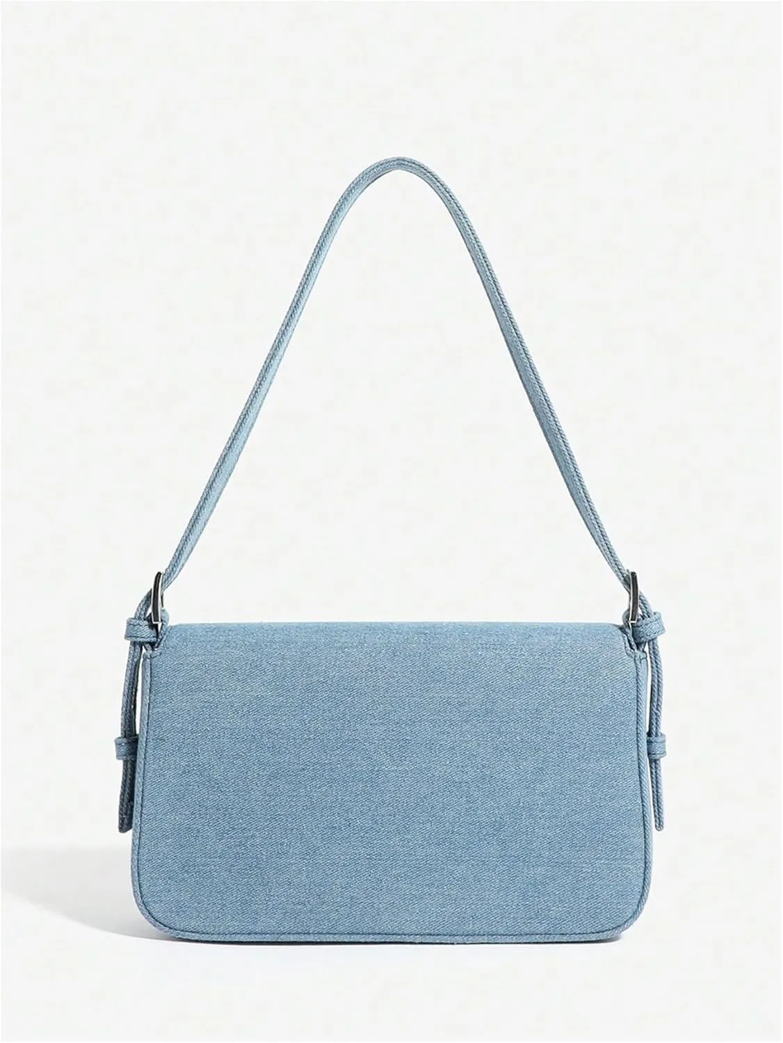 Verdusa Women's Flap Shoulder Bags Denim Handbags Underarm Satchel Handbag