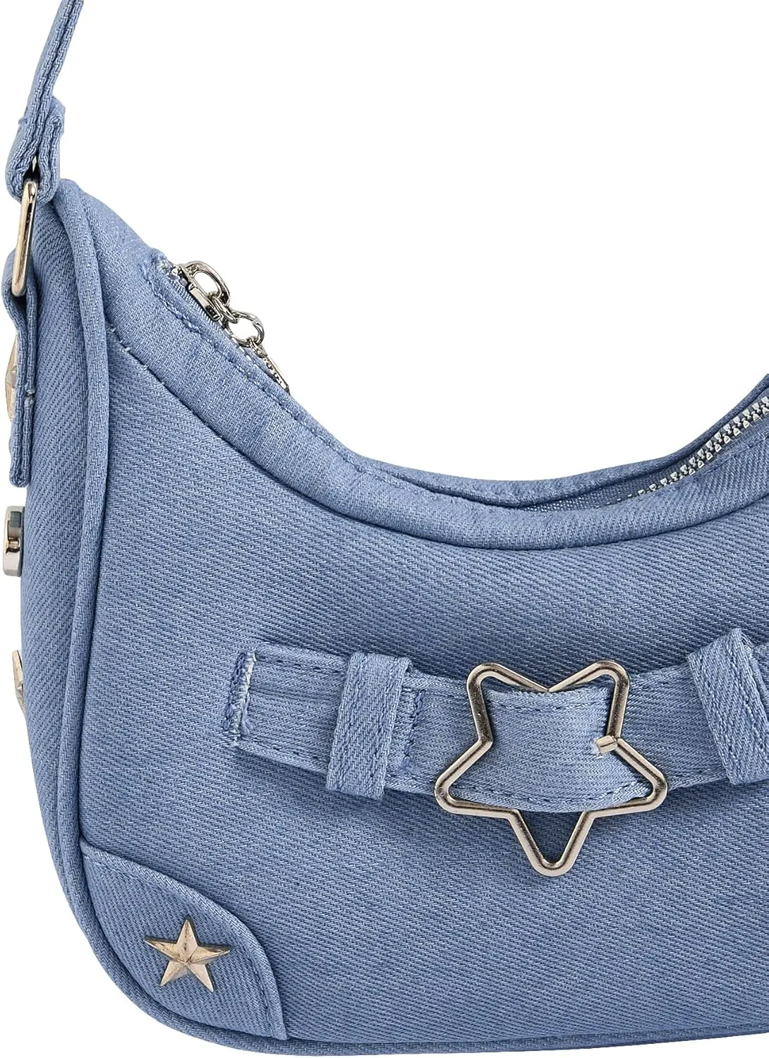 Verdusa Women's Flap Shoulder Bags Denim Handbags Underarm Satchel Handbag