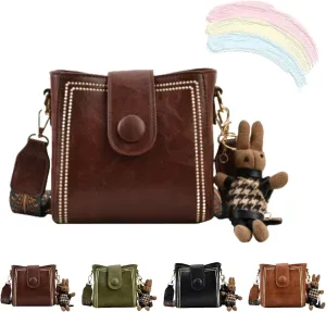 Vintage Fashion Bag with Adjustable Wider Shoulder Strap, Crossbody Bags for Women, Vintage Retro Small Water Bucket Bag