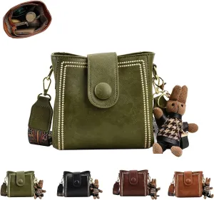 Vintage Fashion Bag With Adjustable Wider Shoulder Strap, Vintage Retro Small Water Bucket Bag, Crossbody Bags for Women