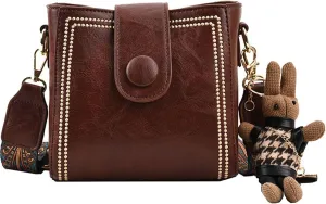 Vintage Fashion Bag with Adjustable Wider Shoulder Strap, Vintage Retro Small Water Bucket Bag, Crossbody Bags