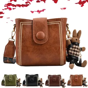 Vintage Fashion Bag with Adjustable Wider Shoulder Strap, Vintage Retro Small Water Bucket Bag Women’s Crossbody Bag