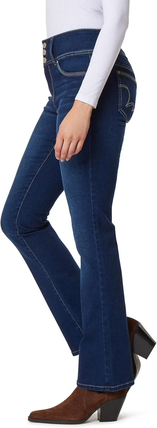 WallFlower Women's Sassy Bootcut High Rise Insta Soft Juniors Jeans