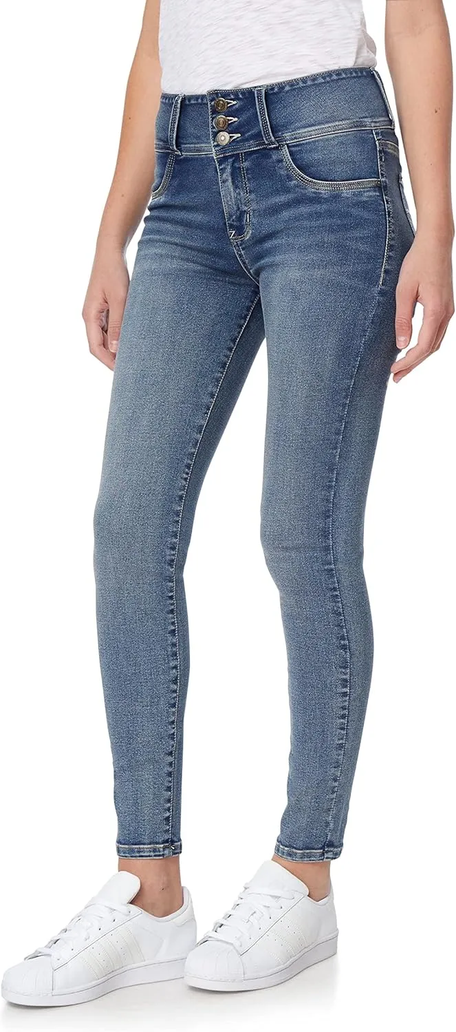 WallFlower Women's Sassy Skinny High-Rise Insta Soft Juniors Jeans (Standard and Plus)