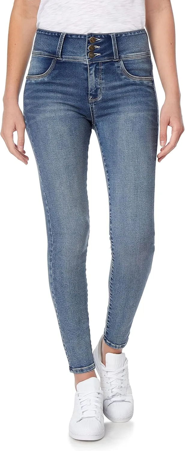 WallFlower Women's Sassy Skinny High-Rise Insta Soft Juniors Jeans (Standard and Plus)