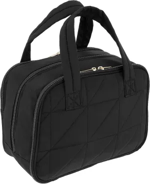 Wet Dry Separation Makeup Organizer Bag Water Resisting 2 Way Zipper Cosmetic Travel Bag With Handle Ample Capacity Portable Toiletry Bag for Travel Trip