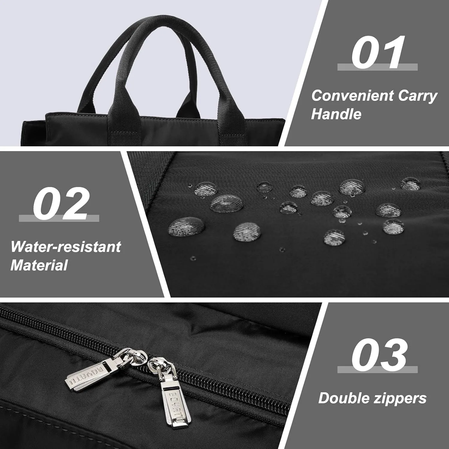 Women Hanging Toiletry Bag for Traveling: Large Capacity Makeup Bag Organizer - Portable Cosmetic Bags with Divider & Handle 03-Classic Black