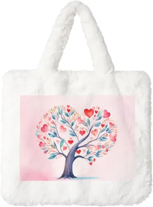 Women Shoulder Clutch Purse Bag Fluffy Fuzzy Faux Fur Cute Tote Handbag