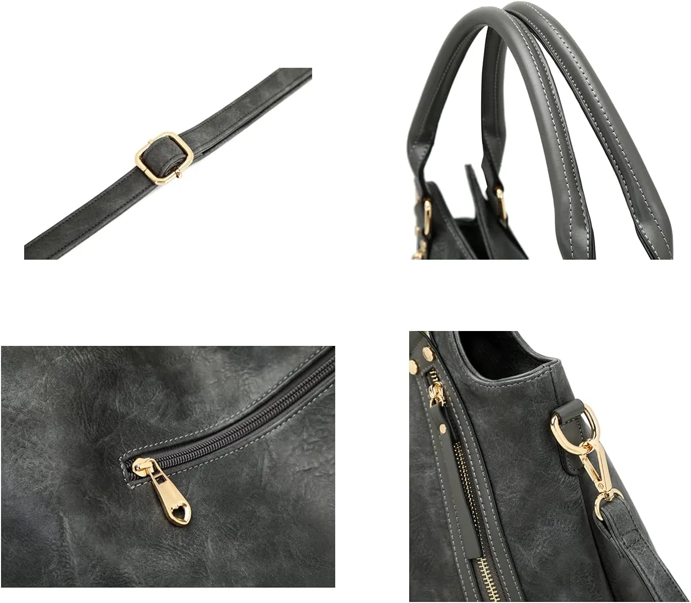 Women Tote Bag Handbags PU Leather Fashion Hobo Shoulder Bags with Adjustable Shoulder Strap