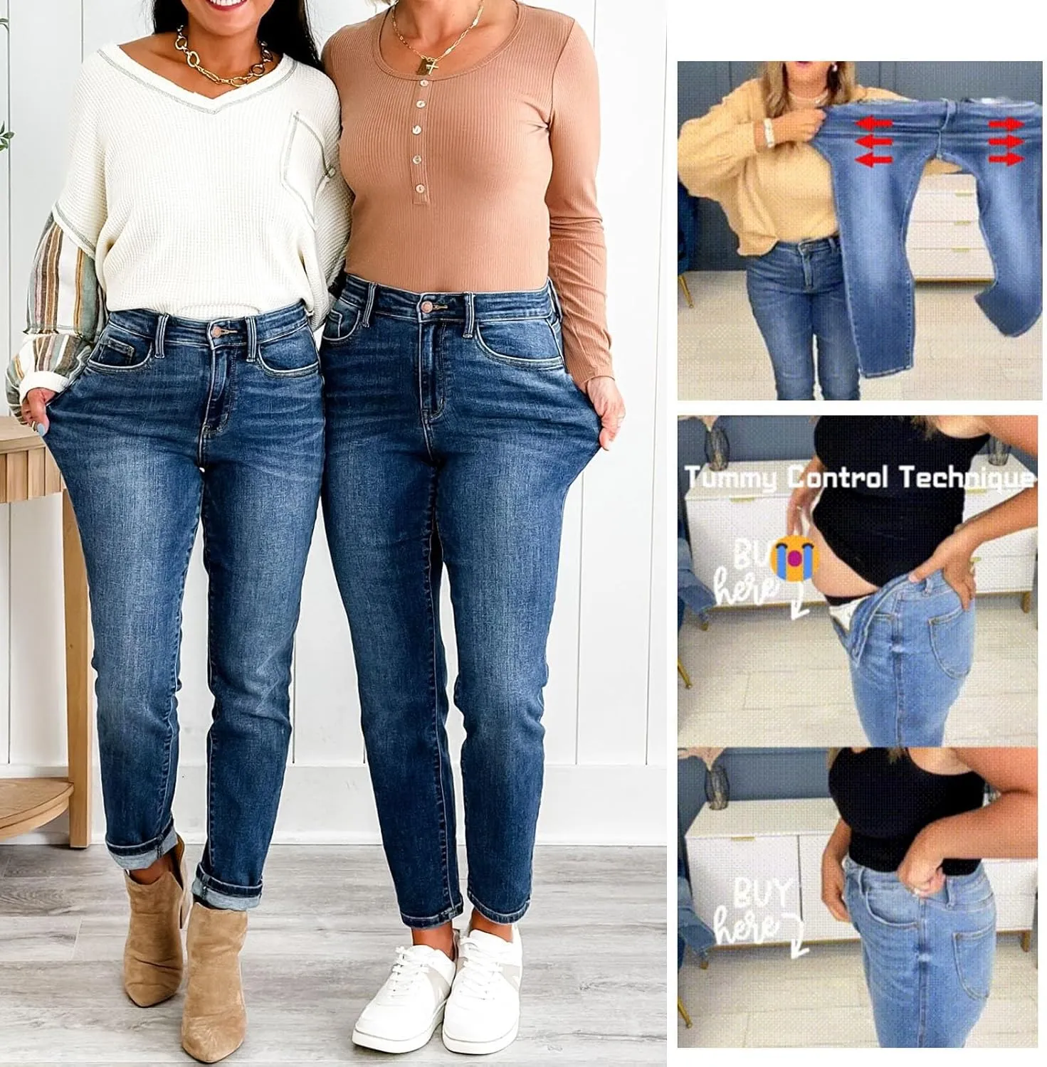 Womens Rise Stretch Boot Cut Jeans Fitting High Waisted Jeans Jeans Womans Woman's Jeans Jean