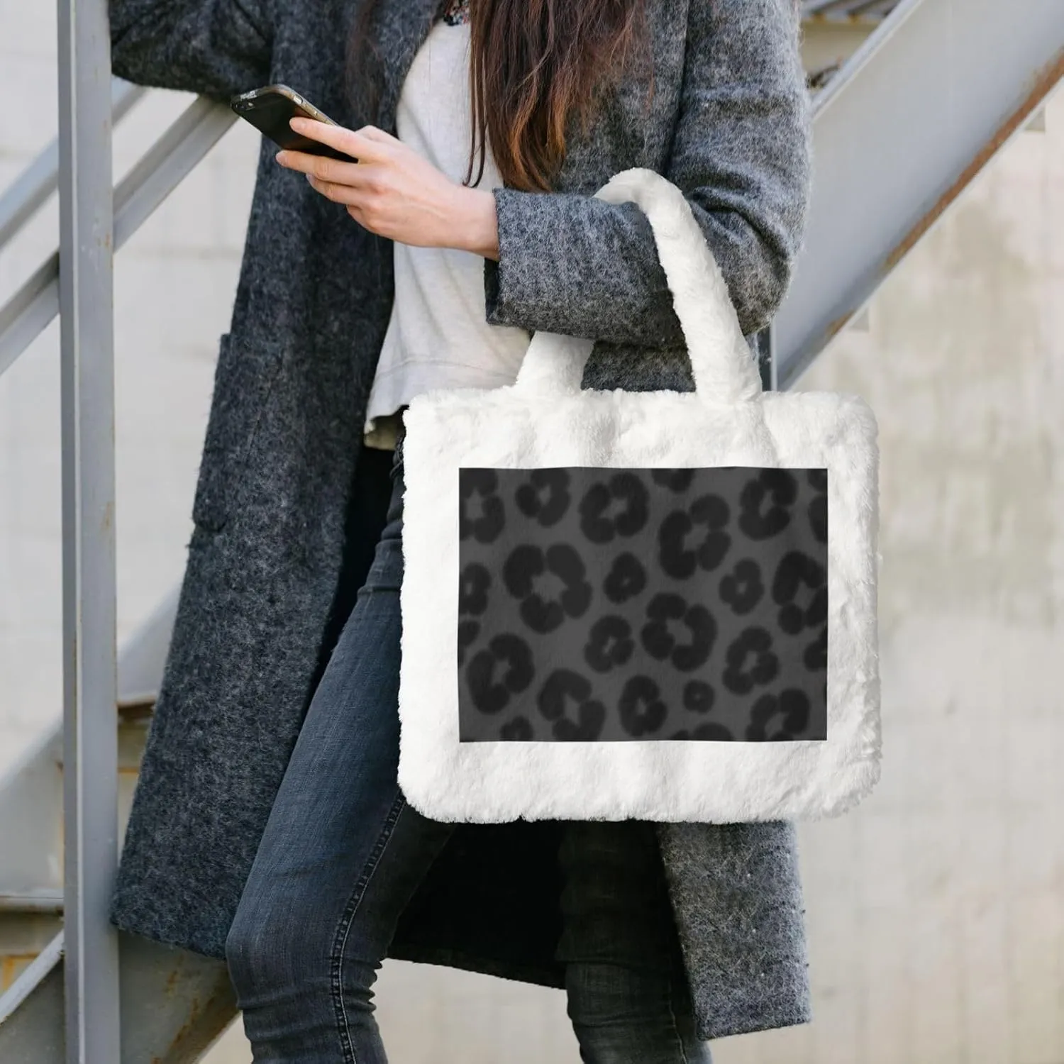 Women's Shoulder Handbags Fluffy Tote Bag Fashion Shoulder Bag for Women