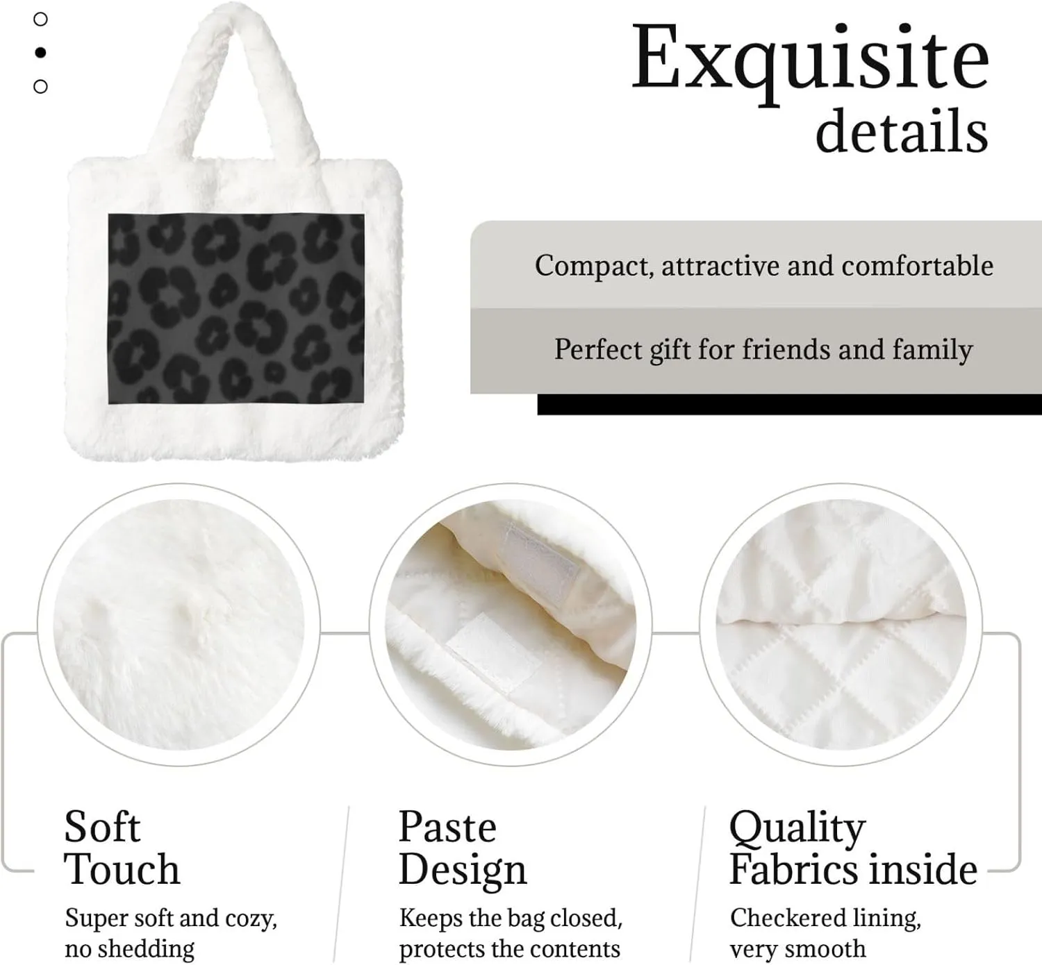 Women's Shoulder Handbags Fluffy Tote Bag Fashion Shoulder Bag for Women