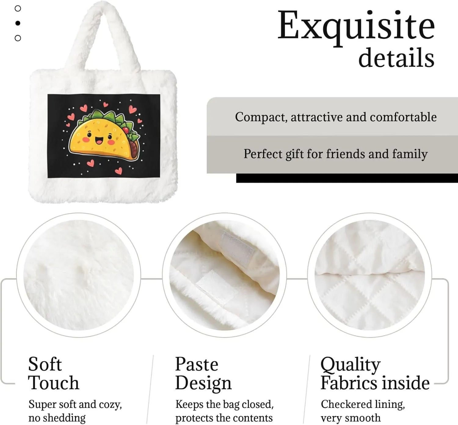 Women's Shoulder Handbags Fluffy Tote Bag Fashion Shoulder Bag for Women