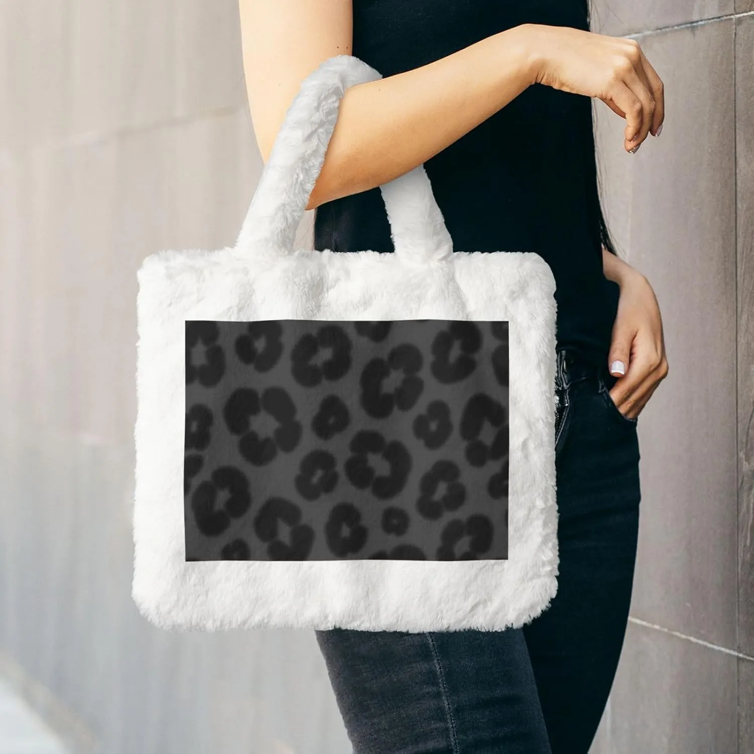 Women's Shoulder Handbags Fluffy Tote Bag Fashion Shoulder Bag for Women