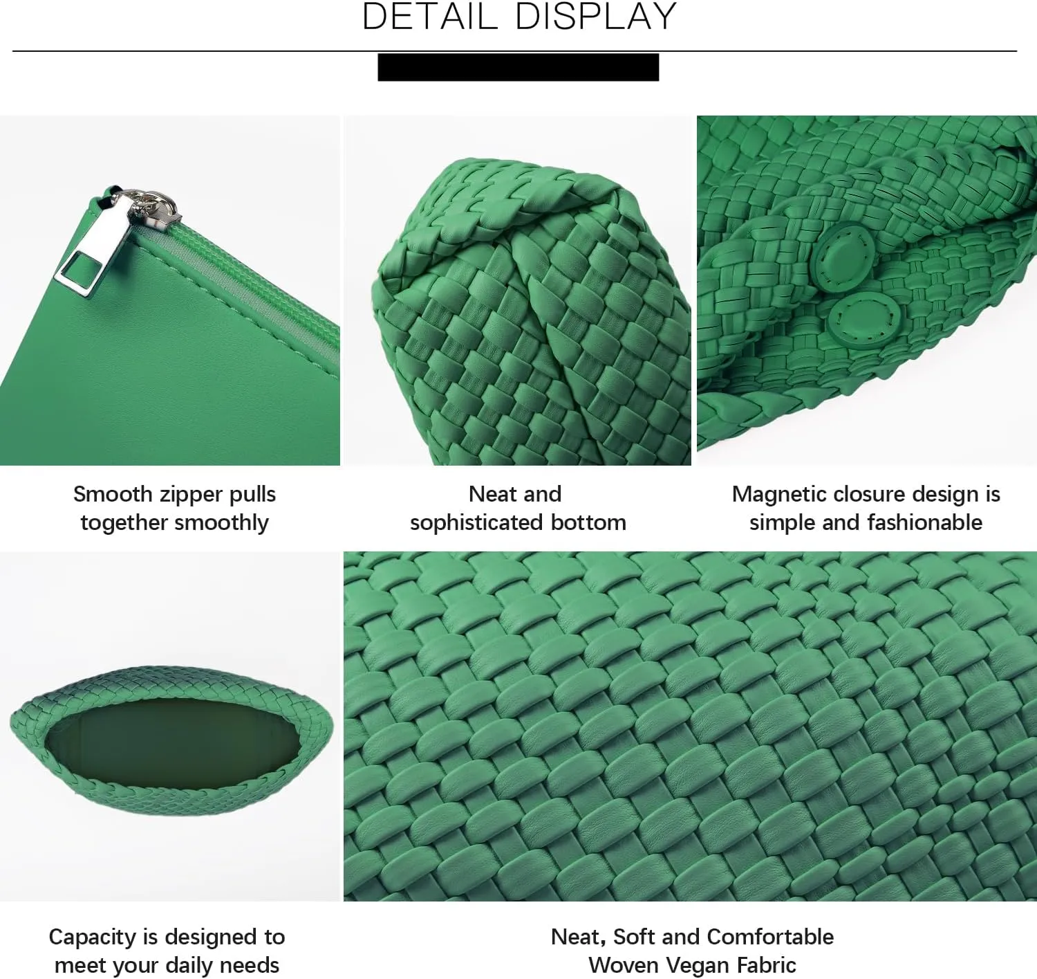 Woven Purses Bag for Women, Vegan Leather Handwoven Bags with Mini Handmade Purse, SMALL Travel Beach Top Handle Handbags