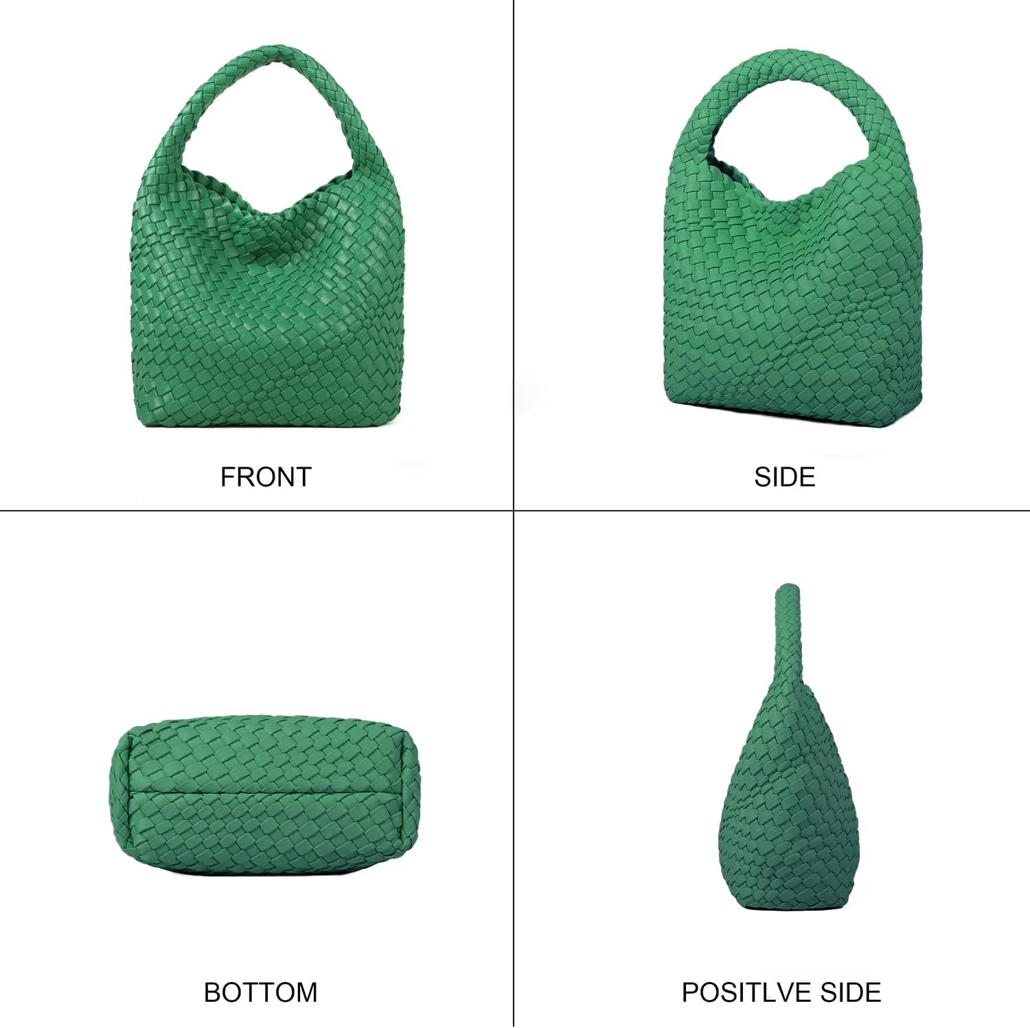 Woven Purses Bag for Women, Vegan Leather Handwoven Bags with Mini Handmade Purse, SMALL Travel Beach Top Handle Handbags