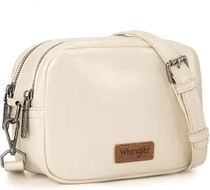 Wrangler Crossbody Bags for Women Shoulder Handbag with Dual Zipper Design