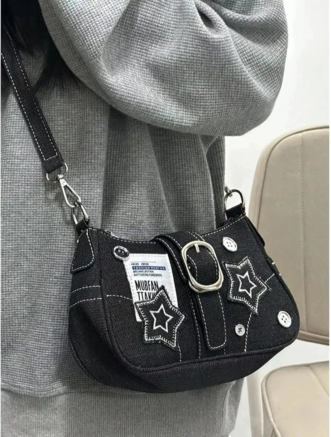 Y2k Accessories Y2k Wallet Crossbody Bag Gothic Retro Crossbody Bag Women's Shoulder Bag
