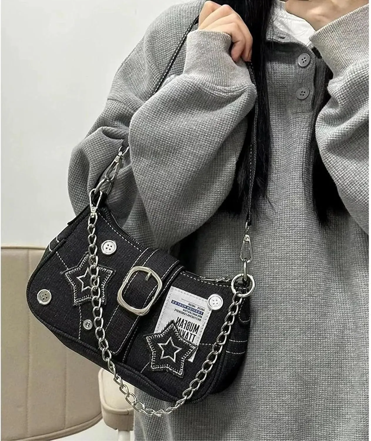 Y2k Accessories Y2k Wallet Crossbody Bag Gothic Retro Crossbody Bag Women's Shoulder Bag