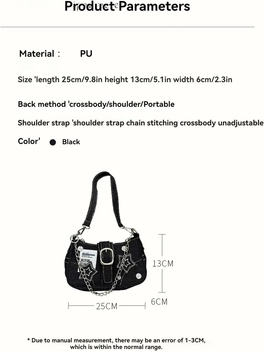 Y2k Accessories Y2k Wallet Crossbody Bag Gothic Retro Crossbody Bag Women's Shoulder Bag