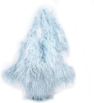 Y2K Furry Purse Star Shaped Heart-shaped Shoulder Bag Faux Fur Pentagram Handbag Fluffy Tote Plush Bag for Women