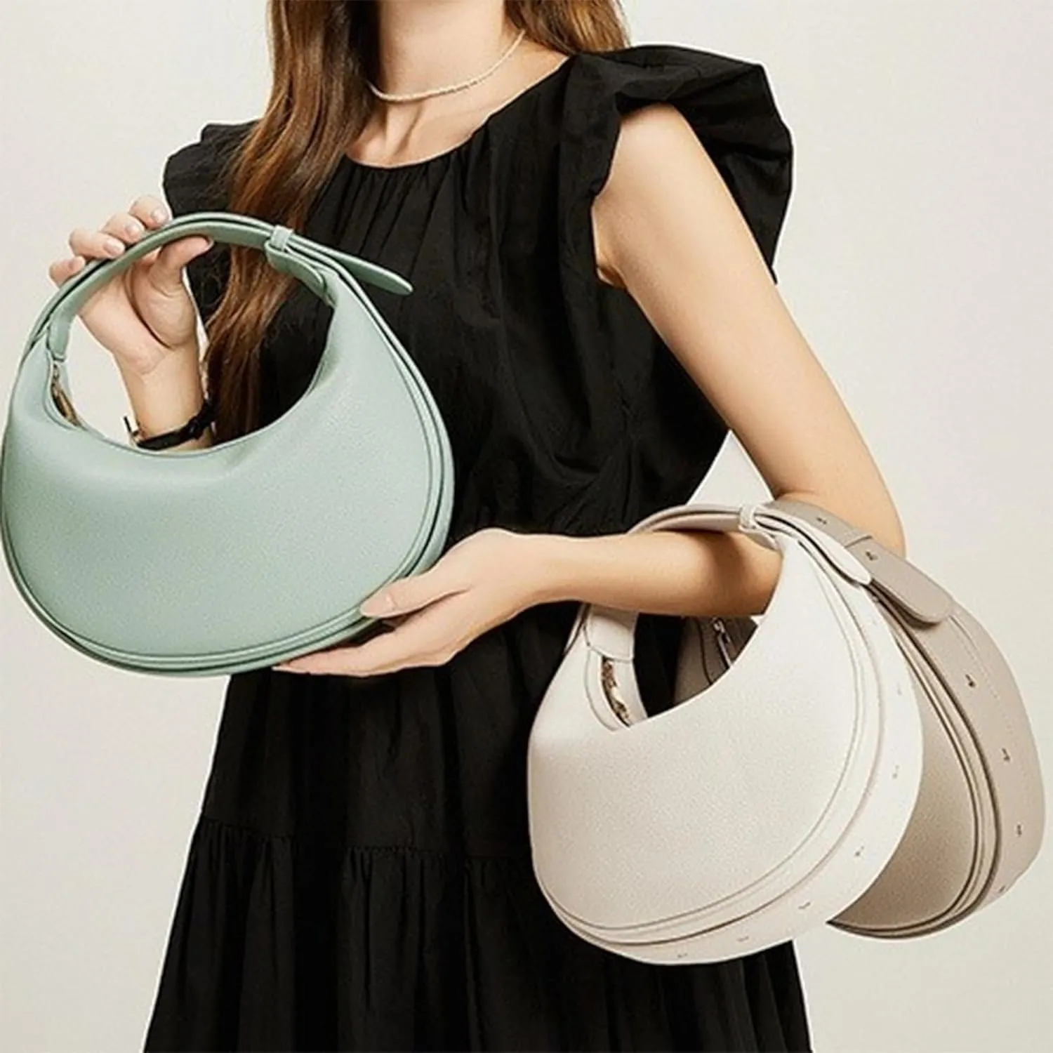 YYW Hobo Shoulder Bag for Women, PU Leather Clutch Purse Handbag Tote Bags with Zipper